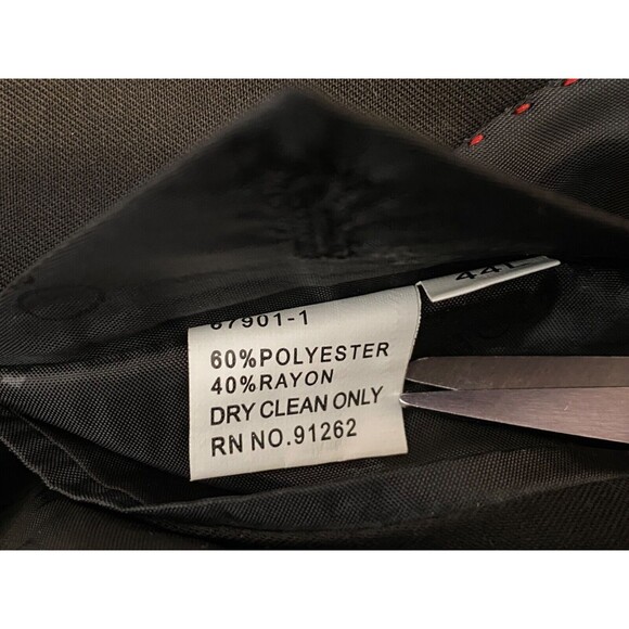 NWT Carlos Lusso Men's 44L 2pc Pants (38W) Suit Jacket Black Formal Career Prom - Picture 12 of 13